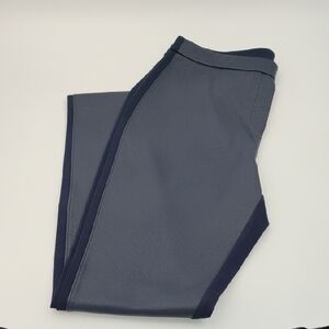 Chico’s Faux Leather Front Ponte Leggings Navy Blue Women’s Size 3T